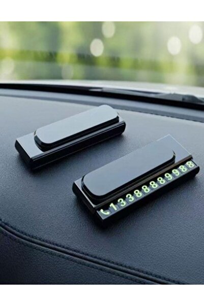 Neler Geldi Neler Vehicle Number Marker Phosphorescent Temporary Parking Number Sliding Cover Stylish Number Marker Compatible with All Vehicles
