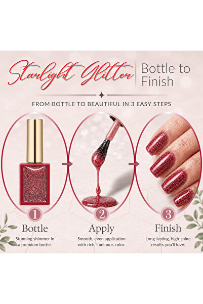 GLOBAL FASHION Professional Starlight Glitter Cat Eye Gel Polish 8ml HEMA & TPO Free