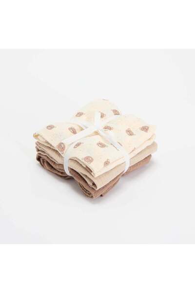 KIABI 3-Pack Muslin Swaddles Beige