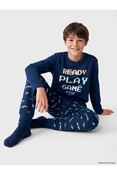 LC Waikiki Crew Neck Boy's Pajamas Set