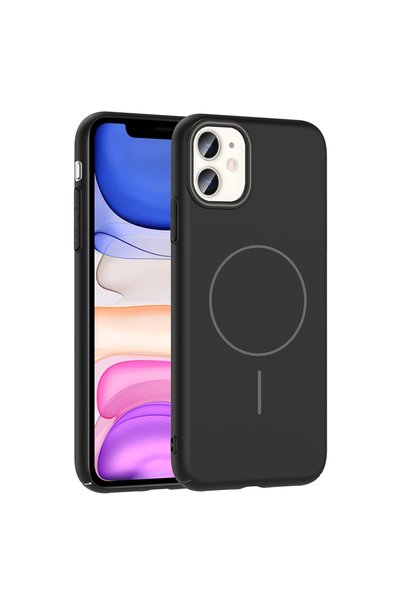 zore iPhone 11 Case Slim Magsafe Camera Raised Soft Silicone Marçev