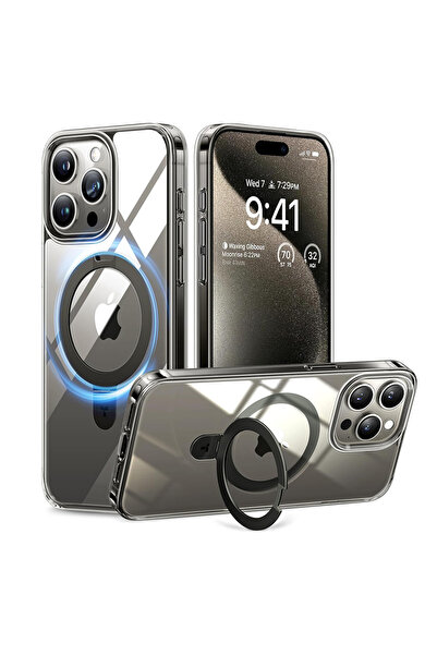 TORRAS Case for iPhone 15 Pro Max, Ostand MagSafe Series, shockproof, transpa...