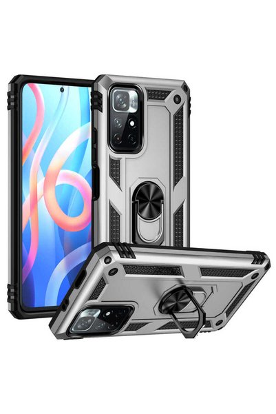 zore Xiaomi Redmi Note 11t 5g Case Camera Protector Magnetic Stand Tank Prote...