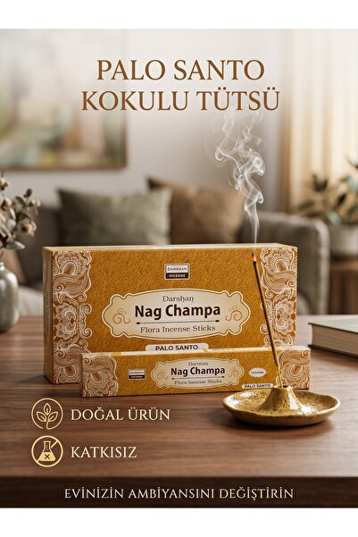 Darshan Nag Champa Palo Santo Kokulu Enerji Temizliği Flora Çubuk Tütsü