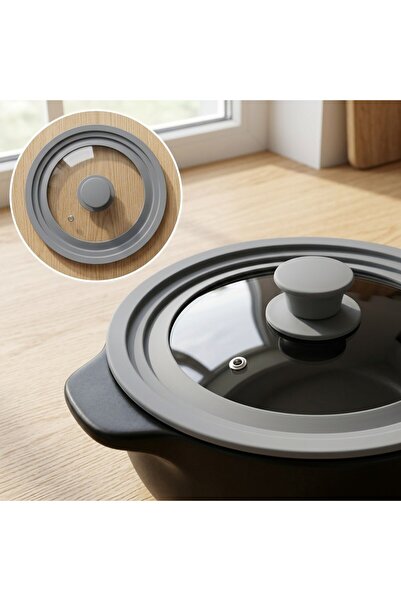 VOKA HOMEWARE ÜNİVERSAL ÇOK BOYUTLU TENCERE TAVA KAPAĞI 18-20-22 CM
