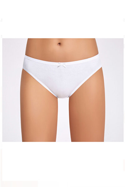 İlke Women'S, 100% Cotton, Bowknot Bikini 12-Pack Panties