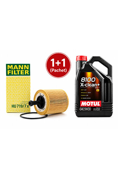 Motul Kit revizie Ulei 5L si Filtru Ulei MANN, VW, Audi, Skoda, Seat