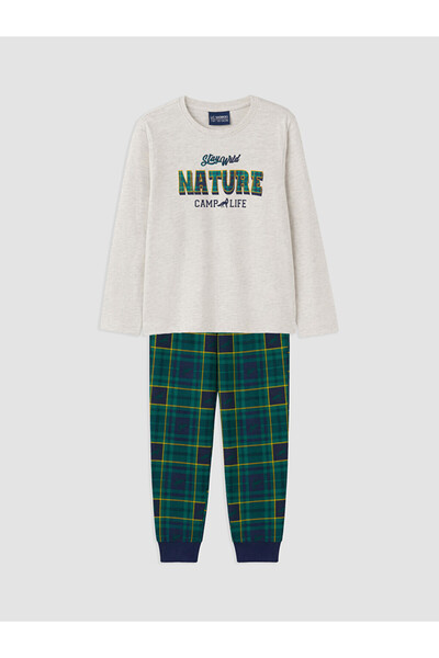 LC Waikiki Crew Neck Printed Boys' Pajama Set
