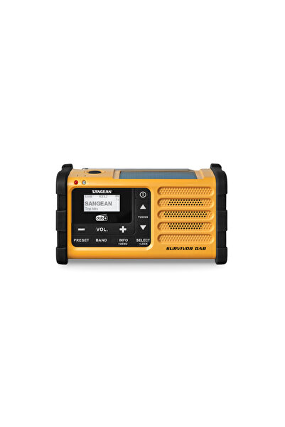 Muse Sangean MMR-88DAB+ Portable Solar Crank Radio, FM/DAB+, Flashlight, Micr...