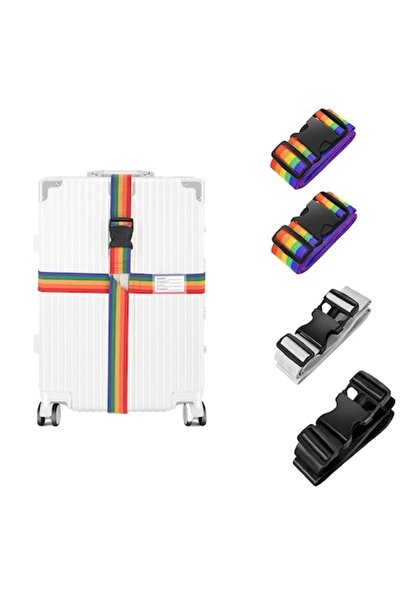 OEM Set de 4 curele pentru bagaje, etichetă pentru bagaje, multicolor