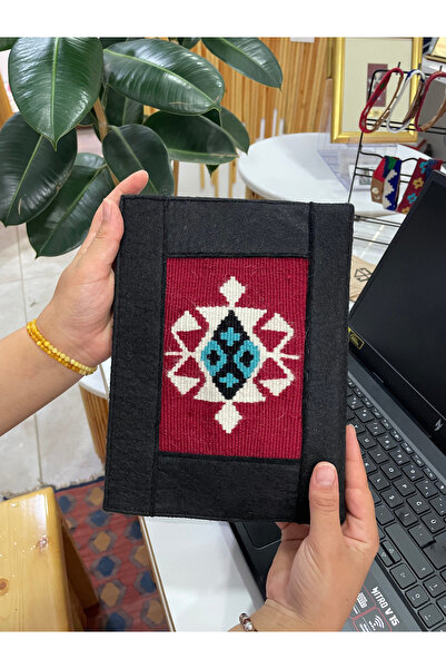 Hevçeker Motifli El Dokuması Kitap – Defter – Ajanda Kılıfı (Bordo)
