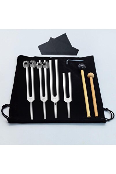Naturachi Tuning Fork Diyapozon Seti 4 Parçalı Set 128 Hz, 136.1 Hz 256 Hz, 5...