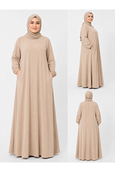 Butik Beige Modal Kupra Fabric Our New Stylish Dress Model