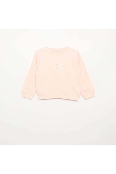 KIABI Long-Sleeved Sweatshirt With Print Pink