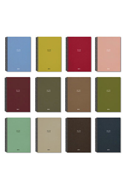 Colornote Papirüs Note Case 14x19 Spiralli Sert Kapak 120 Yaprak Kareli Defter