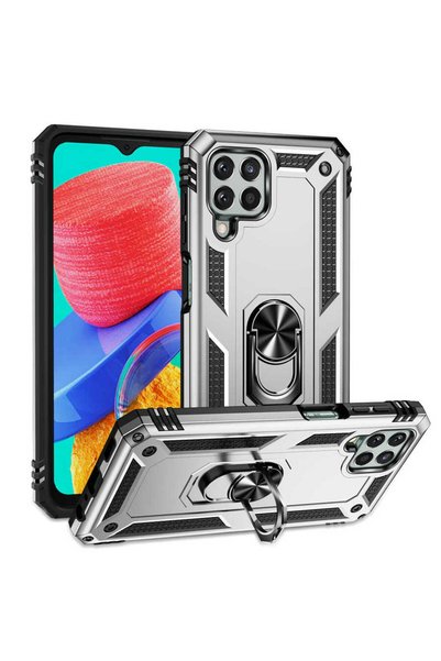 zore Galaxy M33 Case Camera Protector Magnetic Stand Tank Protection Marçev