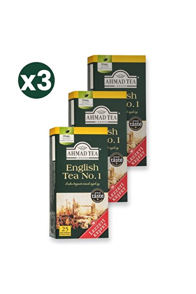 Ahmad Tea English Tea No.1 25'li Bardak Poşet 3'li Ekonomik Paket – Toplam 75...