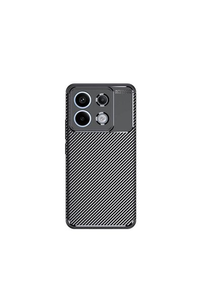 zore Xiaomi Redmi Note 13 Pro 5g Case Carbon Look Silicone with Camera Protec...