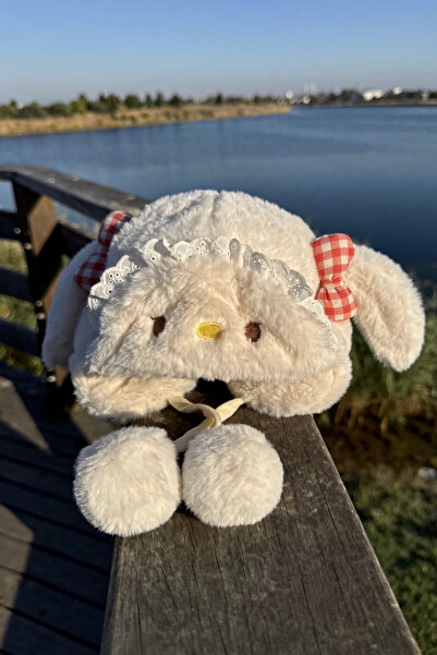 Mollycrush Baby Girl White Winter Plush Rabbit Hat |   Gift Model with Ears a...