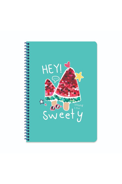 KESKİN COLOR Gloss Spiral Pp Cover A4 80 Sheets Lined Notebook 324021-99