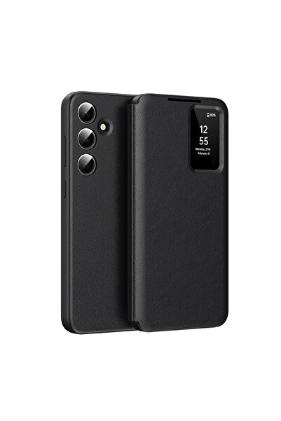 Techsuit Калъф за Samsung Galaxy S26 FE, серия SmartView, удароустойчив, черен