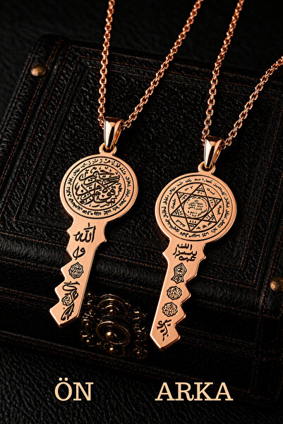 Otto Man Steel Jewelry Kadın Erkek Bakır Anahtar Tasarım Dualı Süleyman Mührü...