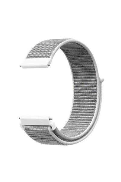 Gpack Tecno Watch 3 Active Kordon Kayış Kumaş Cırt Cırtlı Beyaz 22/CRT
