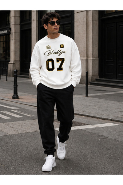 HerTarzınTrendi Bottom-Top Tracksuit Set Unisex Newyork 07 Printed Crew Neck ...