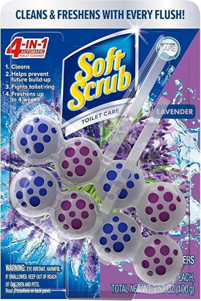 Soft Scrub منظف المرحاض 4 في 1، لون بنفسجي فاتح، عبوتان