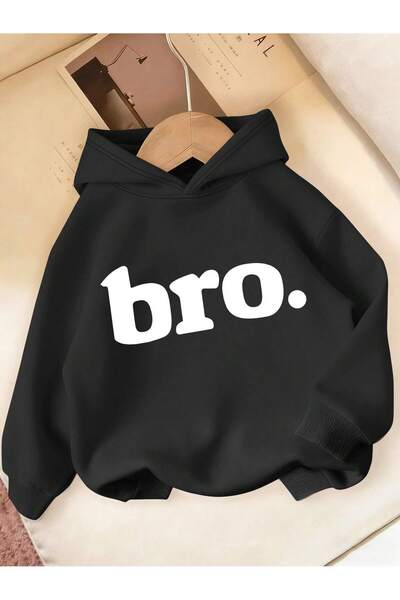 SVART WEAR Children's Bro Printed Hoodie Hooded Sweatshirt Combed Cotton Fabr...