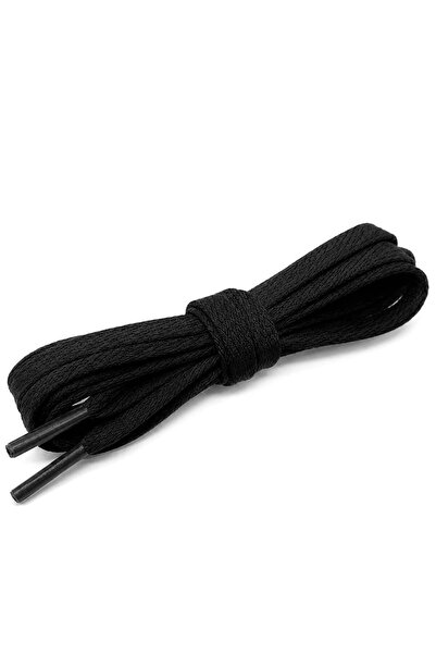 hapshoe 120 cm Black 5 mm Flat Waxed Shoelaces