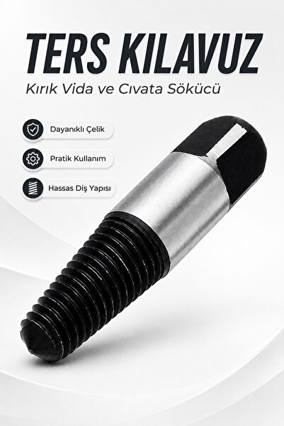 Badem10 Ters Kılavuz Seti Kırık Sıkışmış Vida Civata Çıkarma Sökme Aparatı Me...