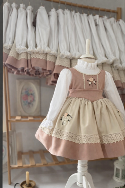 sunshine boutique15 فستان فكتوري بتطريز يدوي - 8/7 سنوات