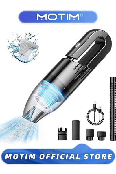 MOTIM Mini Portable Car Vacuum Cordless Cordless Handheld Vacuum Cleaner Rech...