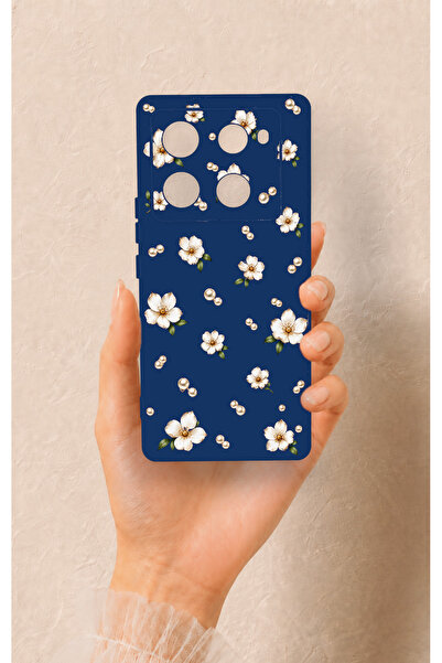 Vip Case İnfinix Note 40 Pro Uyumlu Papatya İnci Desenli Silikon Kılıf