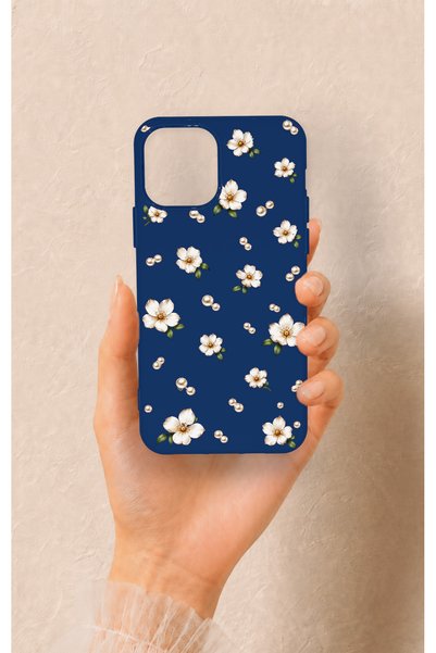 Vip Case حافظة سيليكون متوافقة مع هاتف iPhone 12-12PRO بنمط زهرة الأقحوان وال...