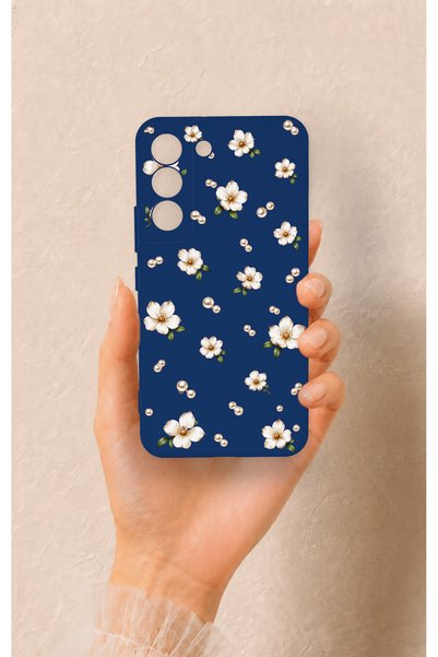 Vip Case Samsung S22 Compatible Daisy Pearl Patterned Silicone Case