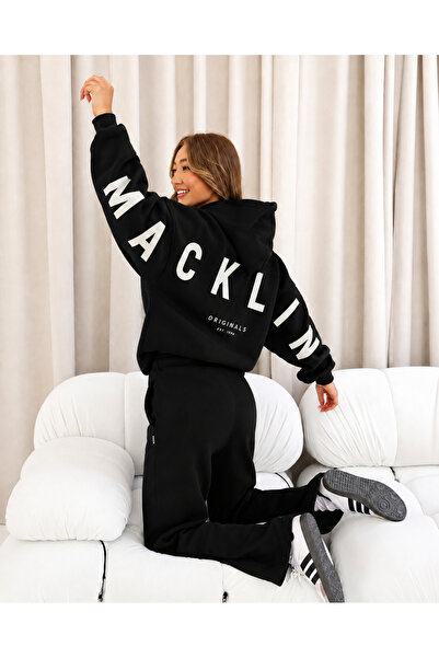 macklin Unisex Women's Men's m a C K L I N Back Print Oversize 3 Thread Hoode...