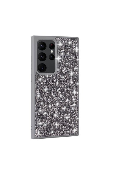 zore Galaxy S24 Ultra Case with Glittering Diamond Stones and Raised Camera S...