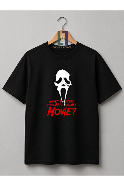 Grafftee Clothing Unisex Βαμβακερό T-Shirt με σχέδιο Ghost Face, Νέας Σεζόν, ...