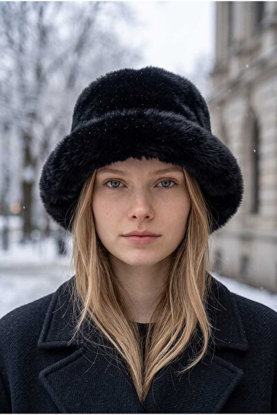 Aware Time Women's Winter Plush Fur Luxury Bucket Beanie Hat