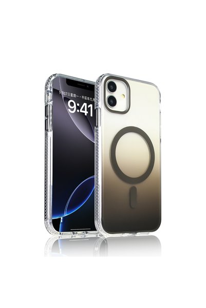zore iPhone 11 Case Color Gradient Magsafe Camera Raised Silicone Cover