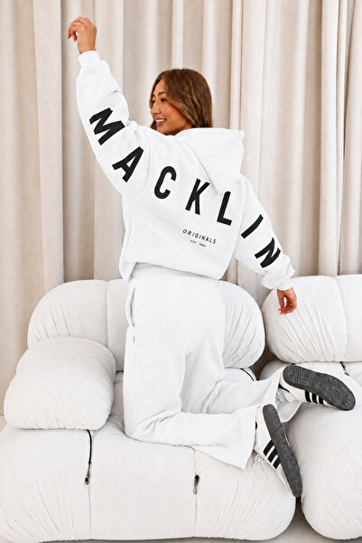 macklin Unisex Women's Men's m a C K L I N Back Print Oversize 3 Thread Hoode...