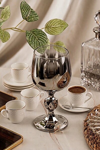 DECOSTYLE 2-Piece Bohemia Crystal Titanium Coated Coffee and Water Glass 150 ml