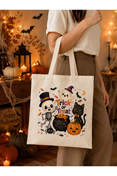 Tomris Hatun Halloween, Halloween Themed, Raw Cloth Bag, Sublimation Printing...