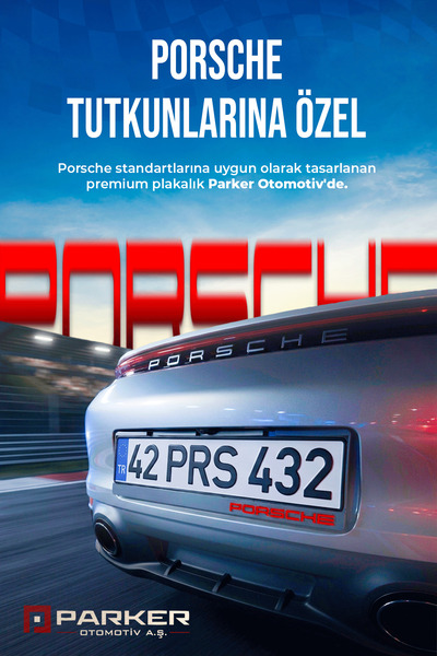 Parker Otomotiv A.Ş Porsche Kabartmalı Araç Plakalık