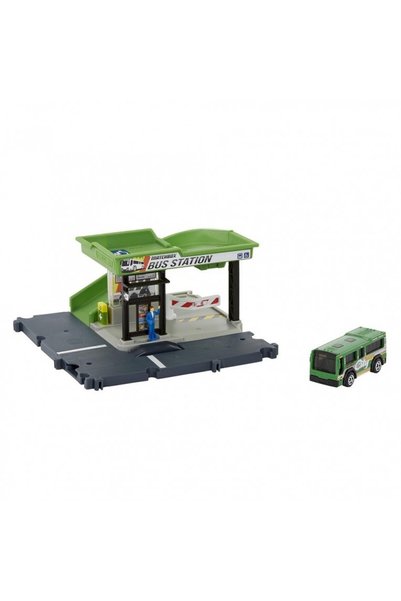 mattel Μάτσμποξ Φιγούρες Δράσης Σταθμός Λεωφορείων με Όχημα - HDL08-HJT89