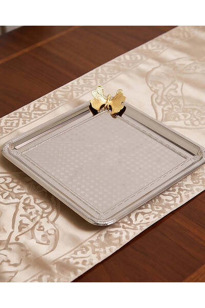 REDTAG Silver Square Metal Tray