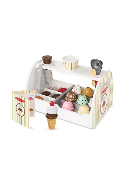Melissa & Doug Игра за ролеви игри: Дървен комплект за игра на сладоледарна к...