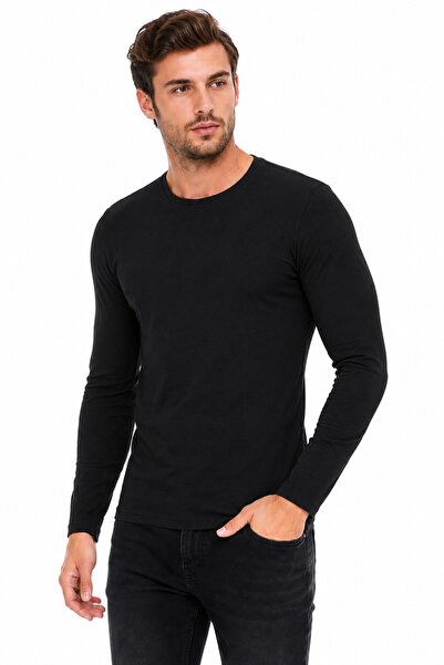 Quatarze YILDIZ ÇAMAŞIR Tricou de bază cu mânecă lungă și gât rotund din Lycr...